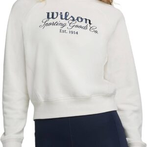 Felpa Donna Wilson Sideline Crew XL Sandrift Tennis-0