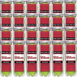 Palline Padel Wilson Rush 100 Verde 24 Tubi Adulto-0