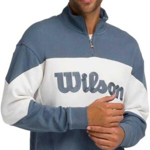 Felpa Uomo Wilson Parkside Half-Zip Slate Blue Materiali-0