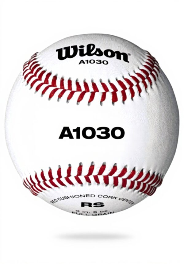 Palla da Baseball Wilson A1030 Bianca Cucitura Rossa Pelle
