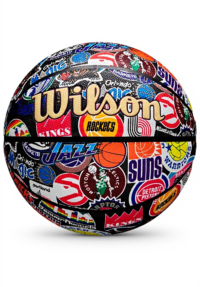 'Wilson Pallone da Basket Retrò NBA su campo da gioco'