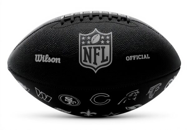 Wilson Pallone NFL 32 Team, Pelle Composita, Nero, Ufficiale