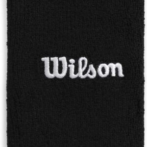 Polsino sportivo Wilson Nero spugna traspirante tennis-0