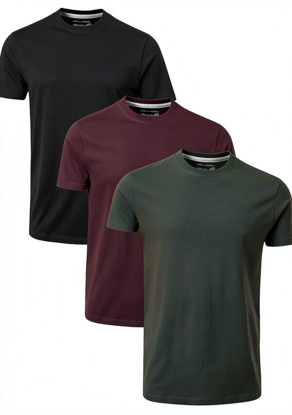 Charles Wilson T-shirt Uomo Girocollo Semplice Confezione 5