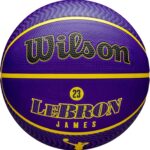 Pallone da Basket Wilson NBA LeBron James Outdoor Viola-0