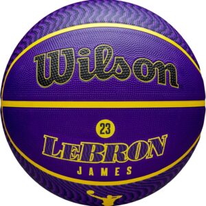 Pallone da Basket Wilson NBA LeBron James Outdoor Viola-0