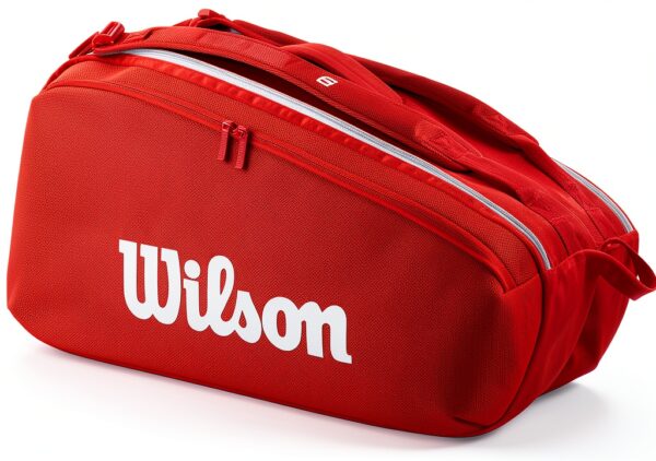 Borsa Racchette Tennis Wilson Super Tour Rosso Bianco